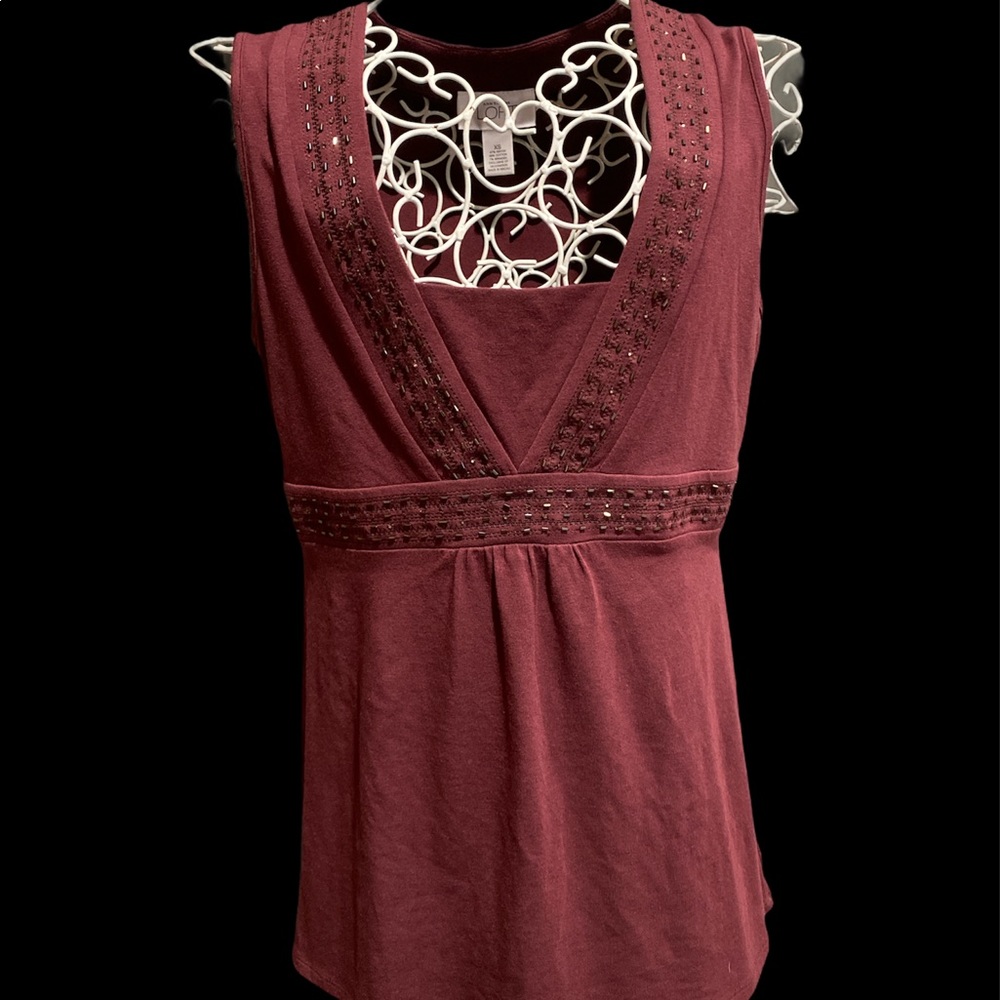 Ann Taylor Loft V-Neck Empire Waist Top XS